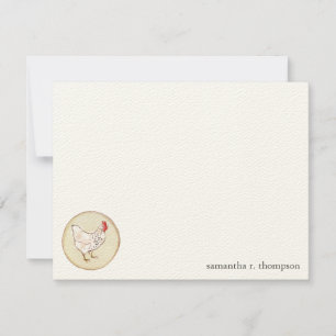 Chicken Custom Thank You Note Card
