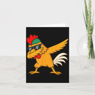 Chicken Dab Meme Animal Dance Funny For Men Women  Card