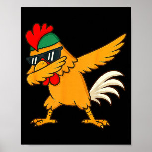 Chicken Dab Meme Animal Dance Funny For Men Women  Poster
