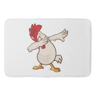Chicken Dabbing Farmer Dab Dance Bath Mat