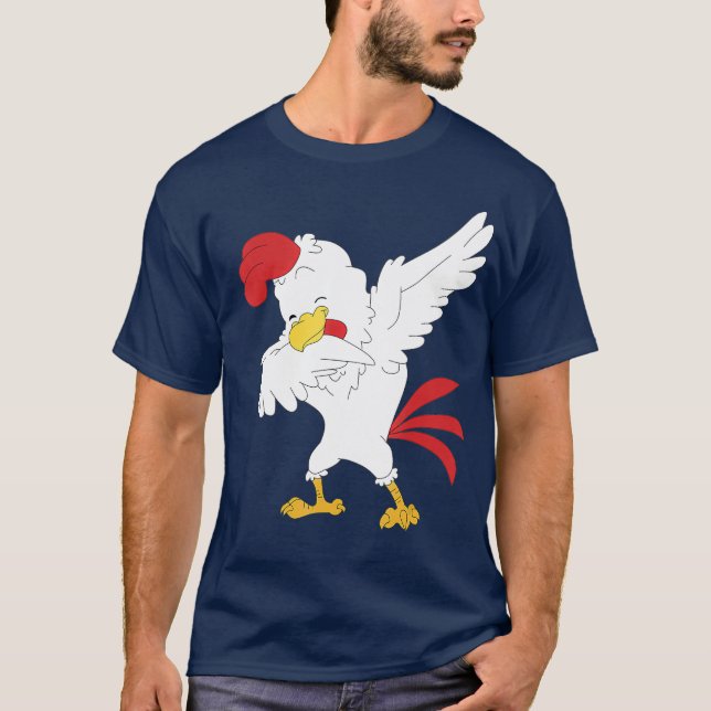 Chicken Dabbing Farmer Dab Dance Farming Egg T-Shirt (Front)