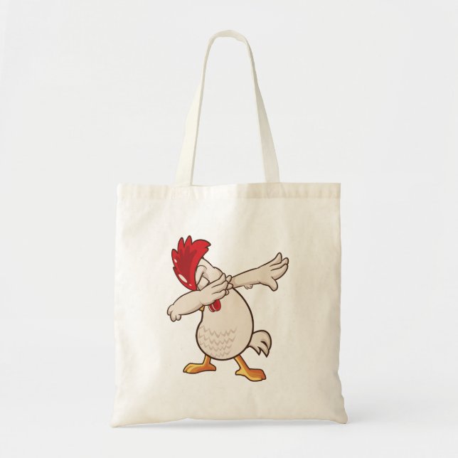 Chicken Dabbing Farmer Dab Dance Tote Bag (Front)