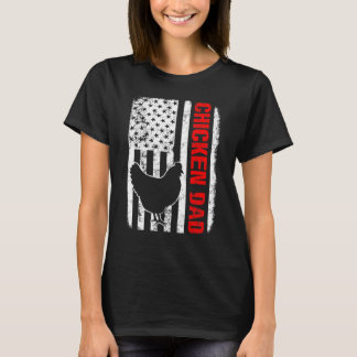 Chicken Dad American Flag T-Shirt