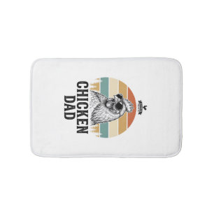 Chicken Dad Vintage Sunset Funny Chicken Lover Shi Bath Mat