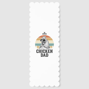 Chicken Dad Vintage Sunset Funny Chicken Lover Shi Bookmarks