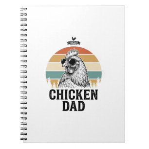 Chicken Dad Vintage Sunset Funny Chicken Lover Shi Notebook