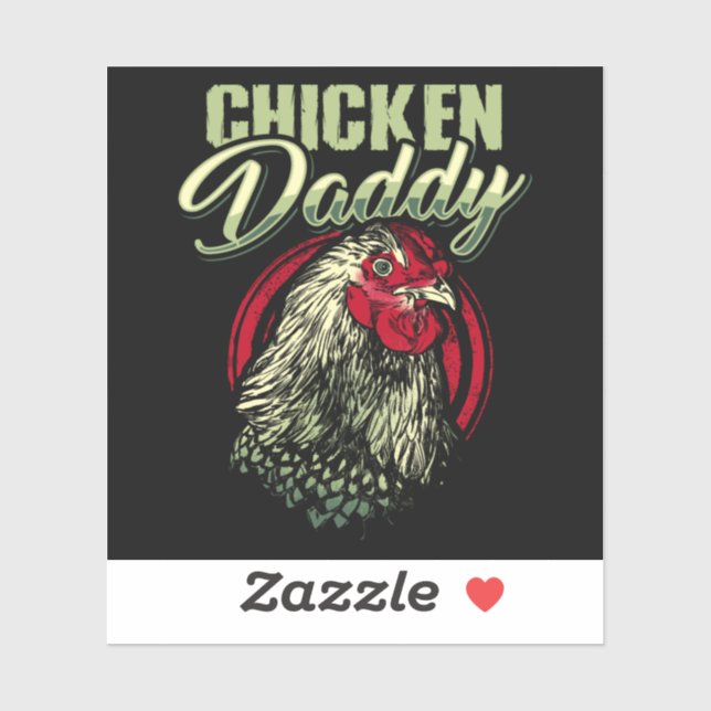 Chicken Daddy Chicken Farmer Poultry Sticker (Sheet)