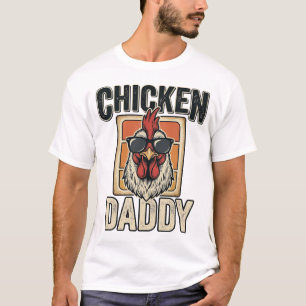 Chicken Daddy Funny Rooster Vintage Vector Shirt_1 T-Shirt