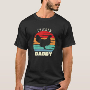 Chicken Daddy Poultry Dad Funny Farm Farmer Retro T-Shirt