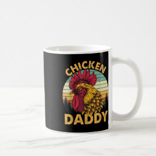 Chicken Daddy Vintage Rooster For Dad Farmer Fathe Coffee Mug