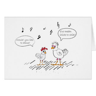 Chicken dance joke cards