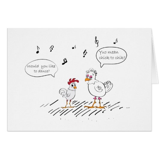 Chicken dance joke cards (Front Horizontal)