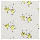 Chicken Dancers With Music Notes Fabric