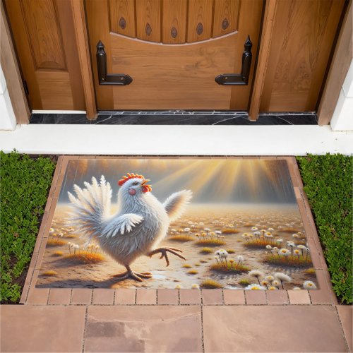 Chicken Dancing In Sunshine Doormat