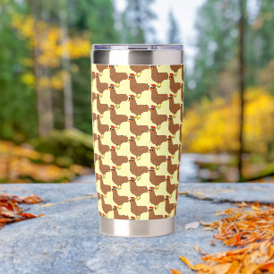 Chicken Design Any Colour Background Insulated Tumbler