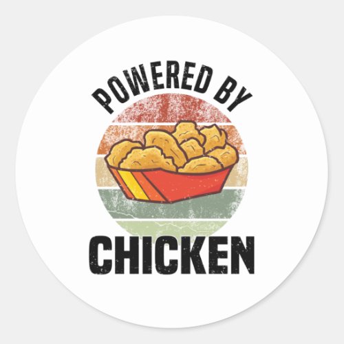 Chicken Diet Breakfast Chicken Nuggets Fan Classic Round Sticker