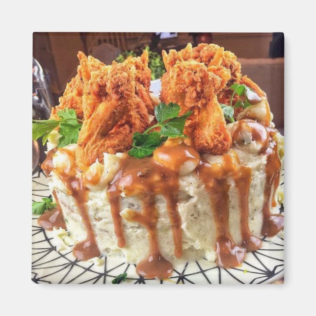 Chicken Dinner Cake Magnet (Front)