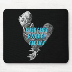 Chicken Duck Woman Thing Bushes Of Love Worry All  Mouse Pad