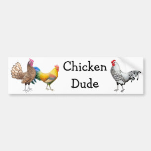 Chicken Dude Bumper Sticker