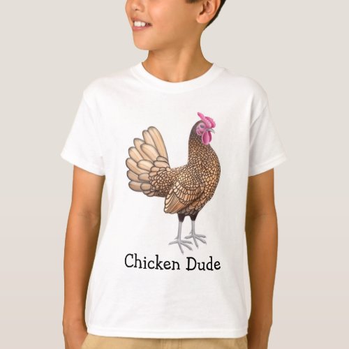 Chicken Dude Kids T_Shirt
