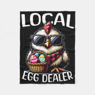 Chicken Easter Chicken Local Egg Dealer Fleece Blanket