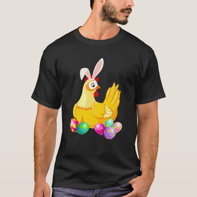 Chicken Easter Easter Chick Easter Farmer T-Shirt (Front)