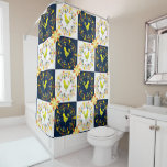 Chicken easter folk pattern shower curtain