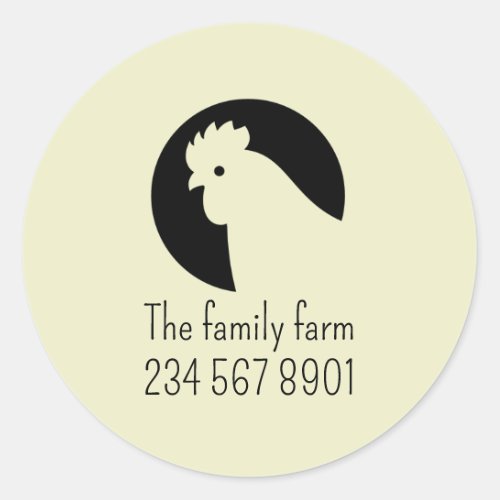 Chicken Egg Business Simple Personalized Classic Round Sticker