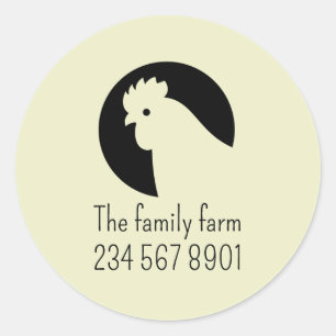 Chicken Egg Business Simple Personalized Classic Round Sticker