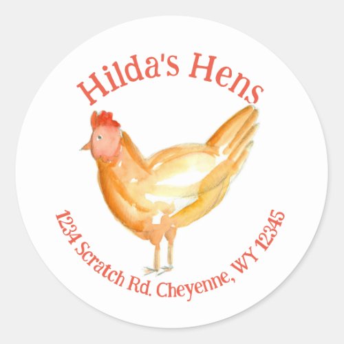 Chicken Egg Carton Sticker Return Address Business
