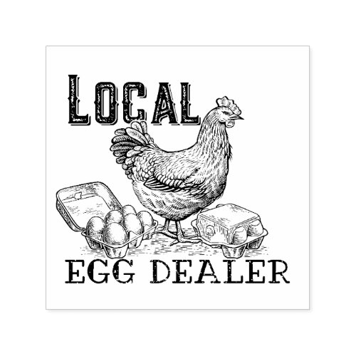 Chicken Egg Dealer Funny Rubber Stamp