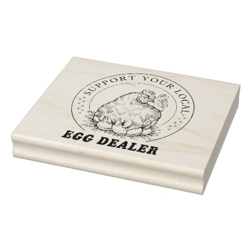 Chicken Egg Dealer Funny Rubber Stamp