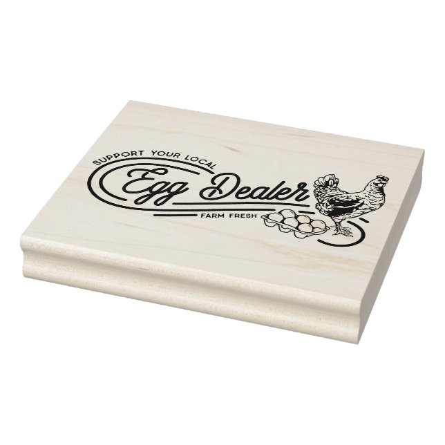 Chicken Egg Dealer Funny Rubber Stamp (Stamp)