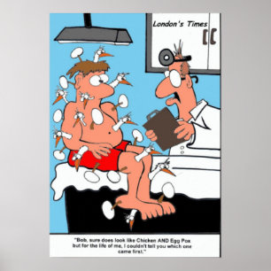 Chicken & Egg Pox Funny Collectible Canvas Prints