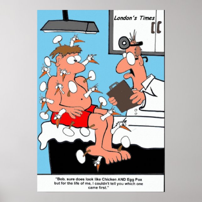 Chicken & Egg Pox Funny Collectible Canvas Prints (Front)