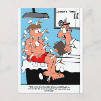 Chicken & Egg Pox Funny Gifts Tees & Collectibles Postcard