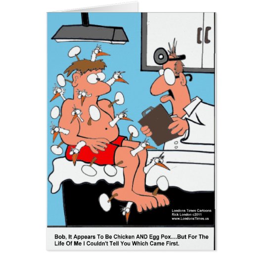 Chicken & Egg Pox Funny Medical Gifts & Cards (Front)