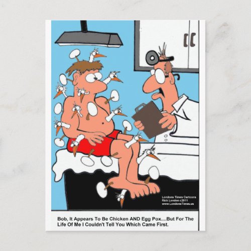 Chicken  Egg Pox Funny Medical Gifts  Cards