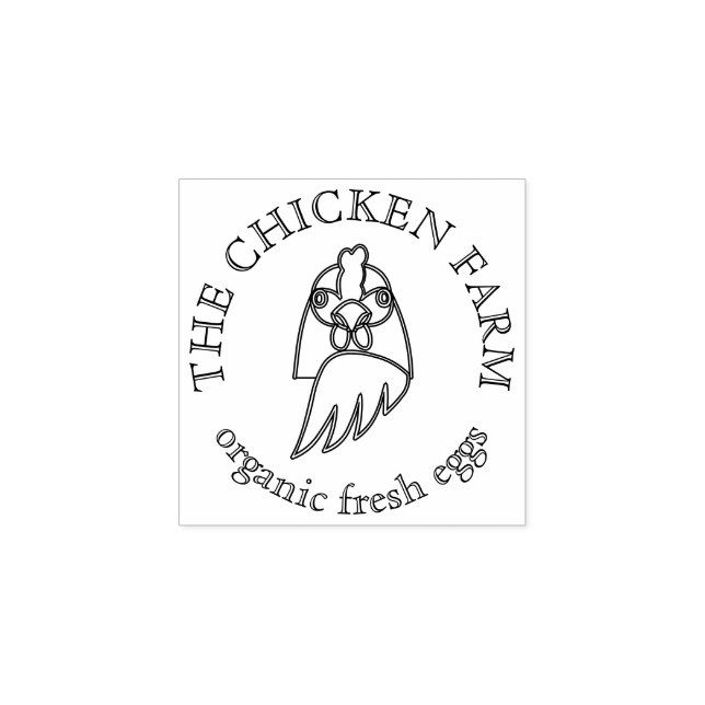 Chicken Egg Rubber Stamp (Imprint)
