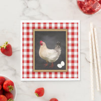Chicken Eggs Cute Country Style