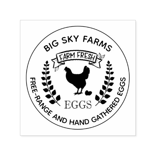 Chicken Eggs Farm Fresh Eggs  Self_inking Stamp