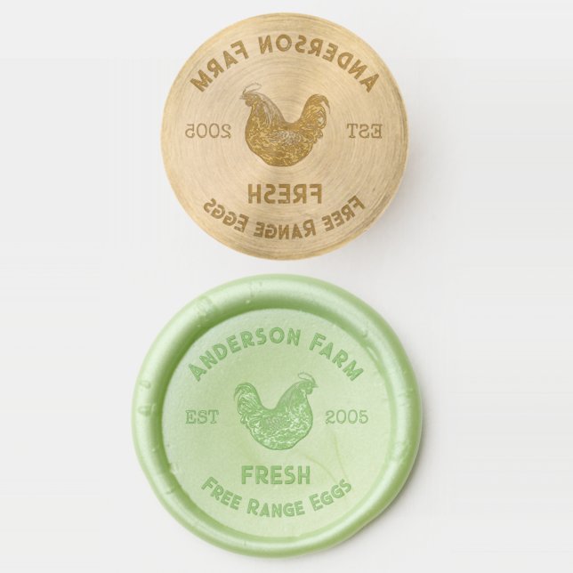 Chicken Eggs Wax Seal Stamp (Stamped)