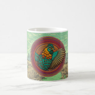 Chicken emblem design coffee mug