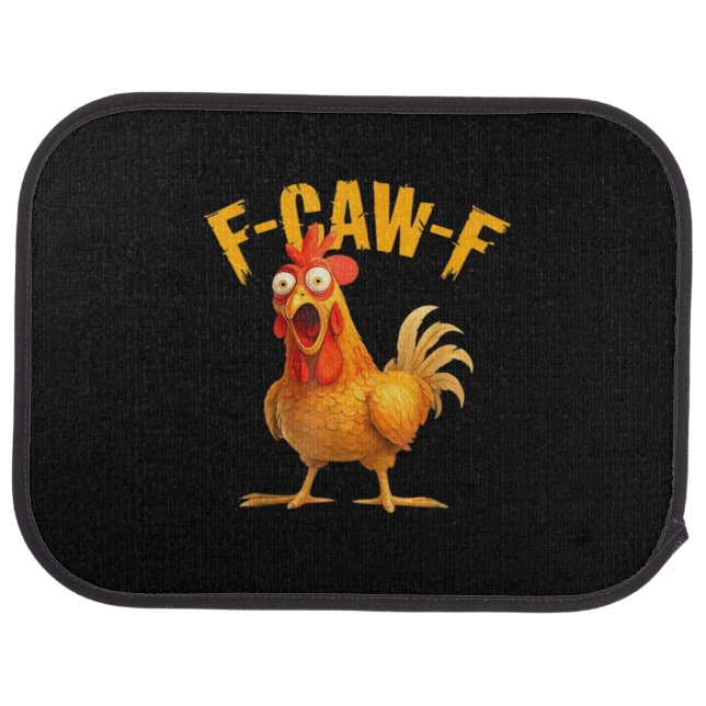 Chicken F-Caw-F Classic Cool Unique Car Floor Mat (Rear)
