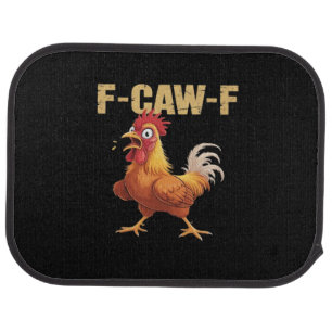 Chicken F-Caw-F Classic Funny Retro Car Floor Mat