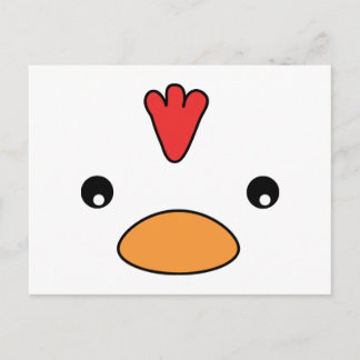 Chicken Face Postcard