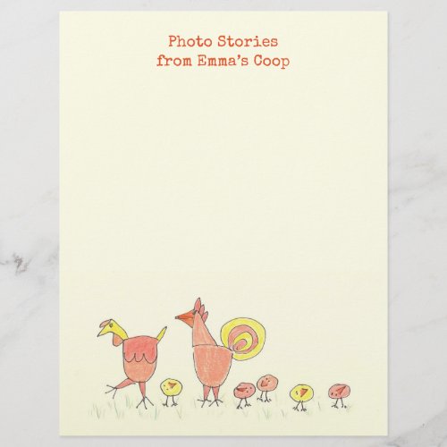 Chicken Family Blank Craft Scrapbook Paper