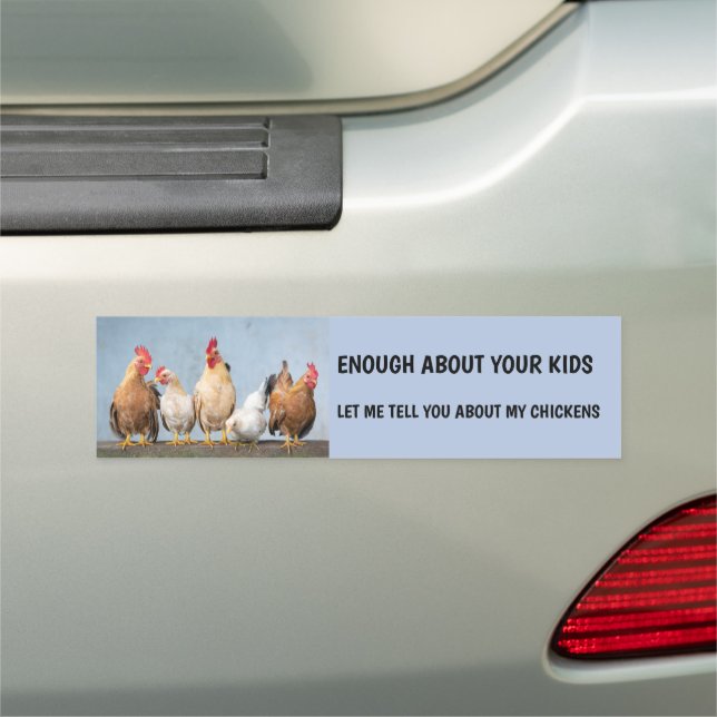 CHICKEN FAMILY BUMPER MAGNET (In Situ)