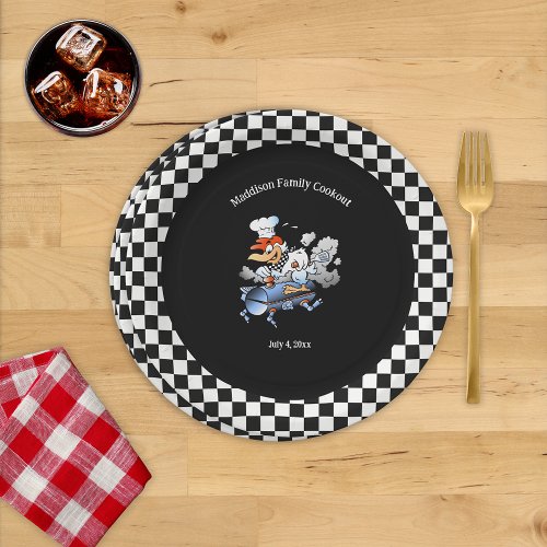 Chicken Family Cookout Custom  Paper Plates