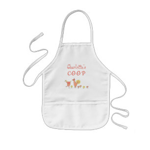 Chicken Family Personalized Childs Coop Apron